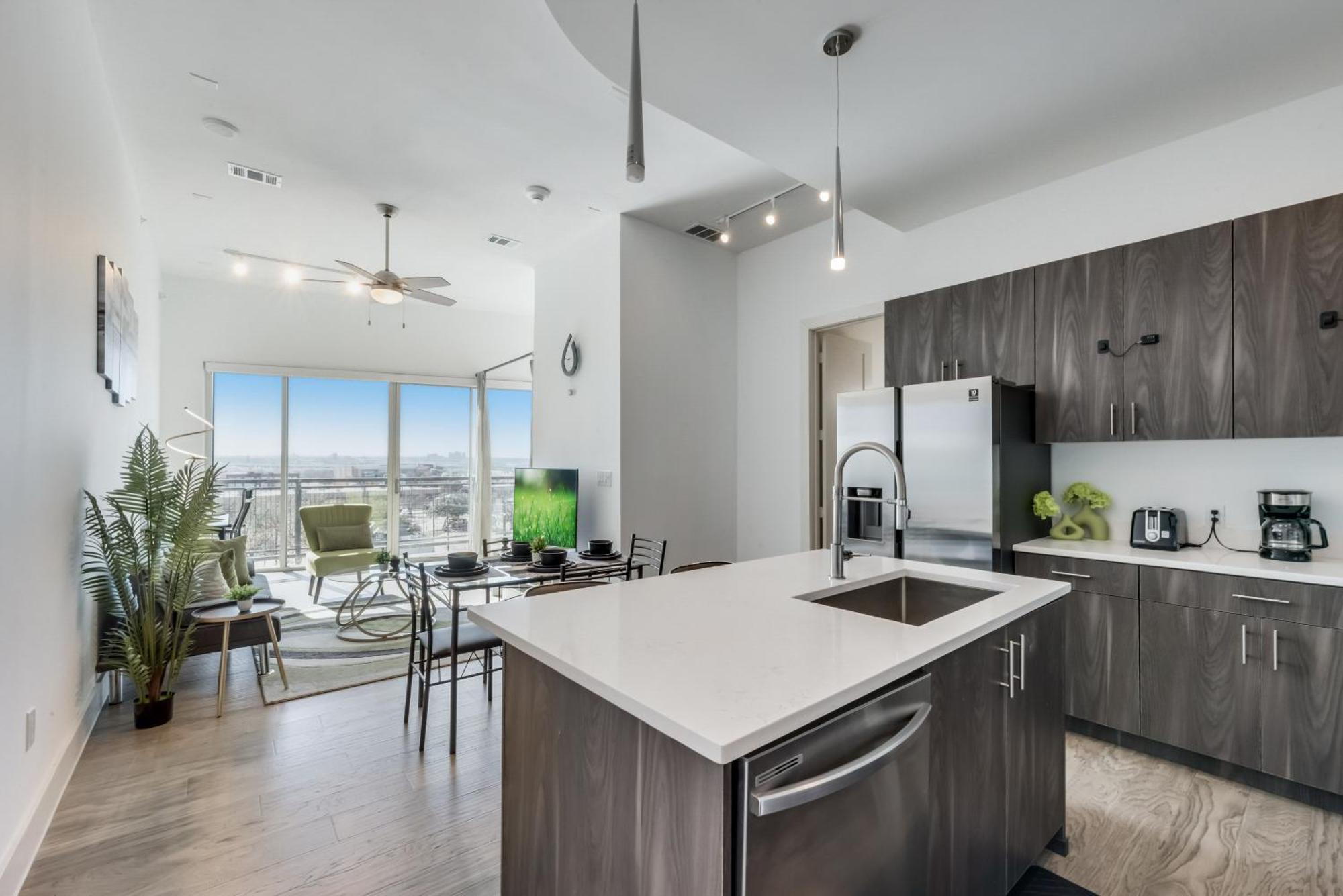 Snazzy Loft Style 2Br I Gym I Parking I Workspace 达拉斯 外观 照片